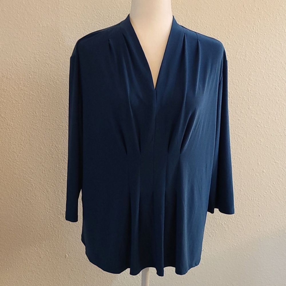Teal Top with Pleats XL